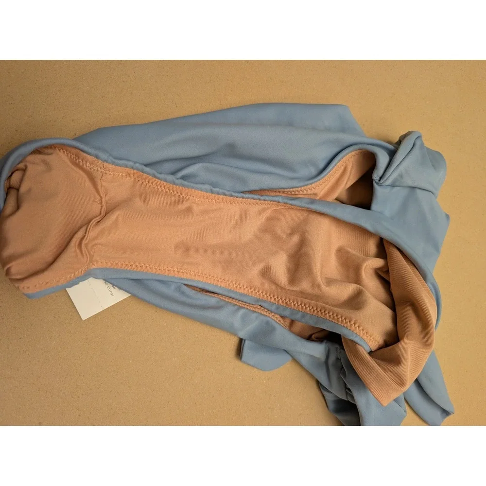 J.Crew Tie High-Rise Bikini Bottoms Blue Size‎ S NEW Travel Vacation Beach